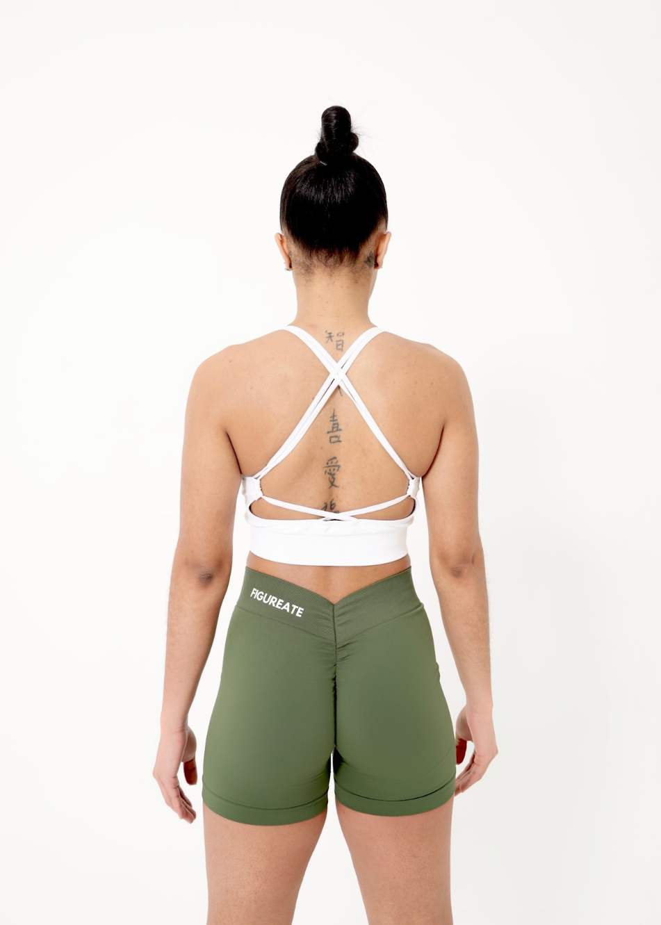Army Green V-Plunge Shorts