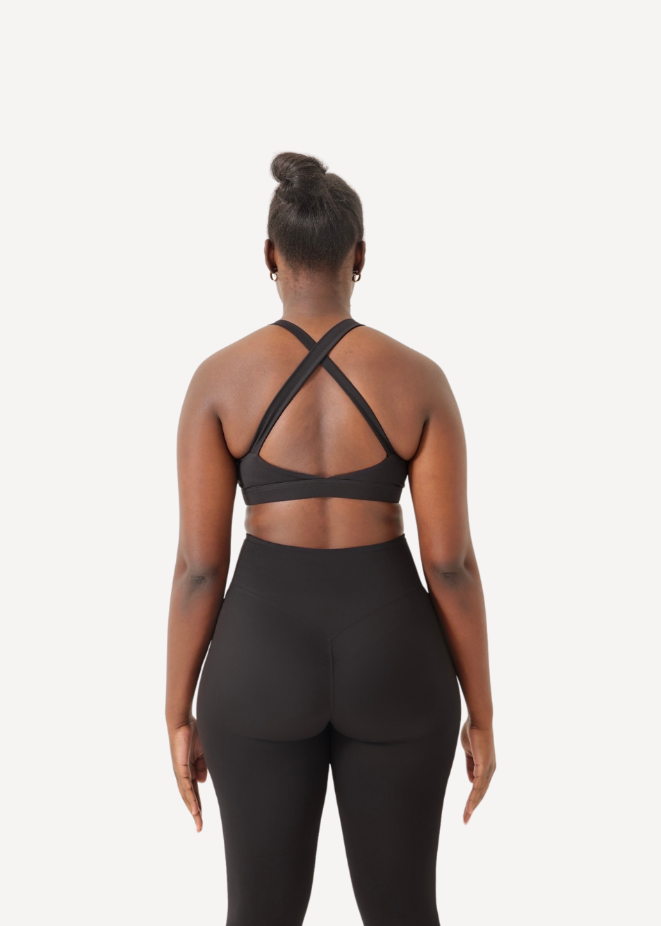 Charcoal Black Ruched Leggings