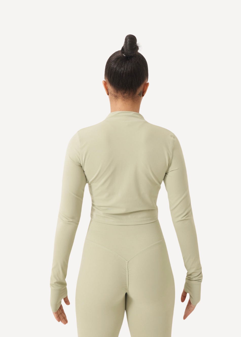 Pea Green Ruched Leggings