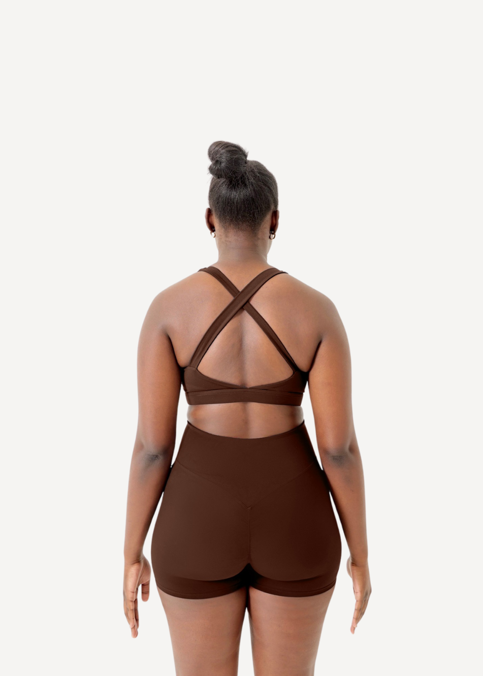 Mocha Brown Cross Back Bra