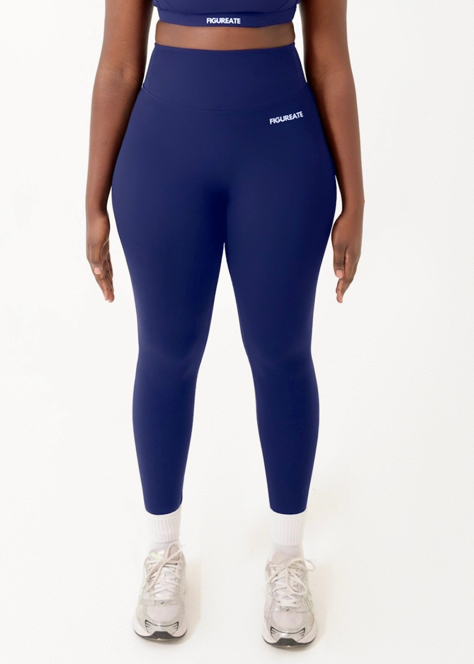 Navy Ruched Leggings