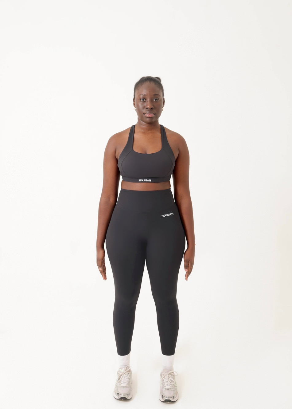 Onyx Grey Cross Back Sports Bra