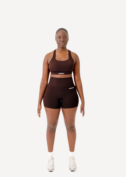 Mocha Brown Cross Back Bra